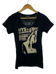 HYSTERIC GLAMOUR◆Tシャツ/FREE/コットン/ブラック/無地/ガールプリント/Y2K