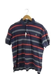 POLO RALPH LAUREN◆ポロシャツ/M/コットン/NVY/ボーダー