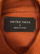 UNITED TOKYO◆セーター(薄手)/2/ウール/オレンジ_画像3