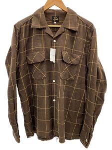 Needles◆C.O.B. CLASSIC SHIRT/長袖シャツ/M/コットン/BRW/チェック/HM206