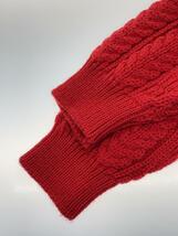 KERRY WOOLLEN MILLS◆カーディガン(厚手)/40/ウール/RED/無地_画像5