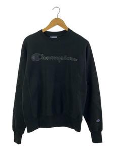 Champion◆スウェット/L/コットン/BLK