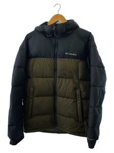 Columbia◆PIKE LAKE HOODED JACKET_パイレイクフーデッドジャケット/L/カーキ/ブラック/切替