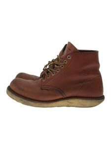 RED WING◆レースアップブーツ・6インチクラシックプレーントゥ/25.5cm/レッド/8166