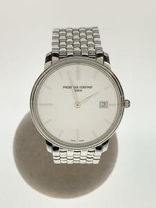 FREDERIQUE CONSTANT◆クォーツ腕時計/アナログ/ステンレス/WHT/SLV/SS/FC220S5S6B