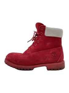 Timberland◆レースアップブーツ/27.5cm/RED/スウェード