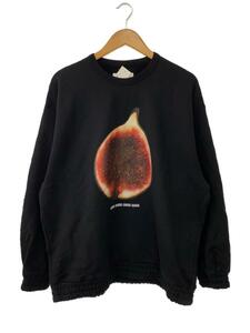 SHAREEF◆ICHIJIKU BIG SWEAT/スウェット/2/コットン/BLK/プリント/113523061