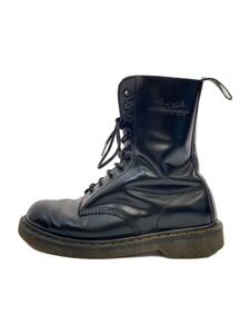 Dr.Martens◆レースアップブーツ/US10/ブラック/黒/レザー/10ホール/イエローステッチ/ロング/デザイナーズ