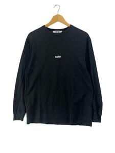 MSGM◆長袖Tシャツ/XS/コットン/BLK/無地/2940MM160