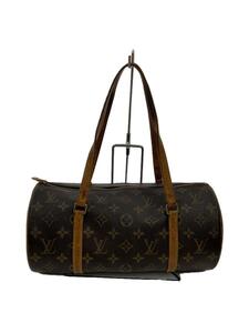 LOUIS VUITTON◆2)パピヨン30_モノグラム・キャンバス_BRW/PVC/BRW/M51385/ヌメ革劣化/ベタ