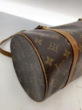 LOUIS VUITTON◆2)パピヨン30_モノグラム・キャンバス_BRW/PVC/BRW/M51385/ヌメ革劣化/ベタ_画像4