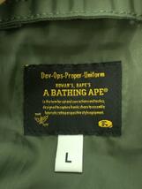 A BATHING APE◆MA-1_フライトジャケット/L/ナイロン/KHK/無地/001GDH201001X_画像3