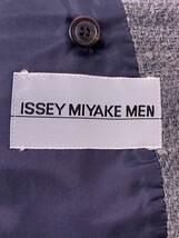 ISSEY MIYAKE MEN◆90s/シルク100％/3B/テーラードジャケット/ネップ/M/シルク/GRY/ME73-FD032_画像3