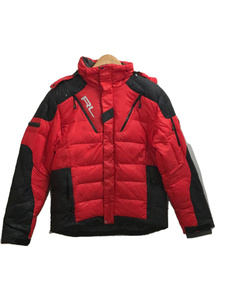 RLX RALPHLAUREN◆HYBRIGAUGE DOWN JACKET/ダウンジャケット/M/ナイロン/レッド