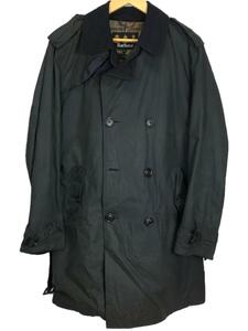 Barbour◆3ワラント/COLLINGWOOD TRENCH/オイルドトレンチコート//L/コットン/BLK