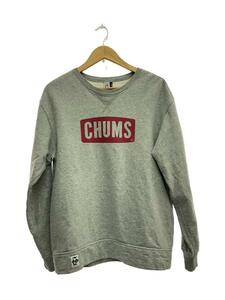 CHUMS◆スウェット/L/コットン/GRY/無地/ch00-0617