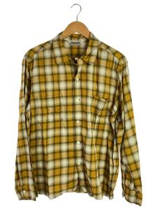 STANDARD CALIFORNIA◆SD OMBRE CHECK SHIRT/長袖シャツ/M/コットン/YLW/オンブレCK