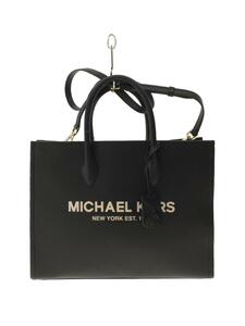 MICHAEL KORS◆2WAYトートバッグ/ハンドバッグ/レザー/BLK/35S2G7ZT7L