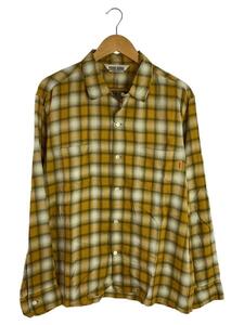 STANDARD CALIFORNIA◆SD OMBRE CHECK SHIRT/長袖シャツ/L/コットン/YLW/オンブレCK