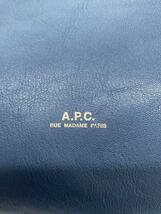 A.P.C.◆Sac Lena Bag/巾着バッグ/ショルダーバッグ/レザー/NVY_画像5