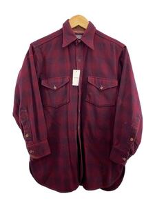 PENDLETON◆長袖シャツ/-/-/ボルドー/チェック