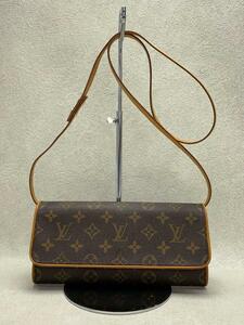 LOUIS VUITTON◆モノグラムポシェットツイン/ショルダーバッグ/レザー/BRW/総柄/M51852