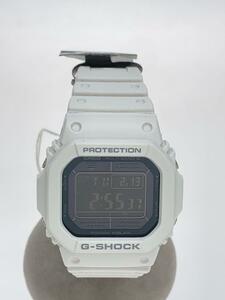 CASIO◆ソーラー腕時計・G-SHOCK/デジタル/WHT