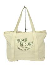 MAISON KITSUNE◆トートバッグ/コットン/アイボリー_画像1