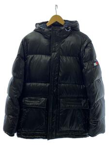 TOMMY HILFIGER◆ダウンジャケット/L/ナイロン/BLK/無地/MW0MW09458-083/