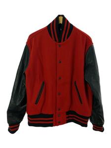 Schott◆VARSITY JACKET/スタジャン/42/ウール/レッド/レザー切替/789US