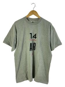 NIKE◆90s/白タグ/14 years of air jordan/Tシャツ/L/コットン/GRY