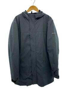 EDDIE BAUER◆ダウンジャケット/L/ナイロン/GRY/L19F1705/storm down/ヘリンボーンニット