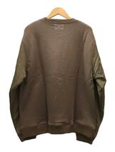 MLVINCE◆BOMBER SLEEVE CREW/スウェット/XL/コットン/BRW_画像2