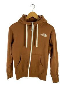 THE NORTH FACE◆REARVIEW FULLZIP HOODIE_リアビューフルジップフーディ/S/コットン/BRW/無地