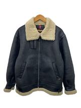 ALPHA INDUSTRIES◆フェイクムートンB-3ジャケット/フライトジャケット/L/フェイクレザー/BLK/TA1548-175_画像1