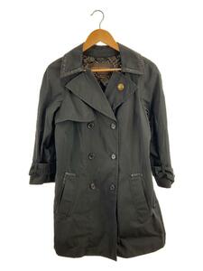 LOUIS VUITTON* trench coat /36/-/BLK/ plain 