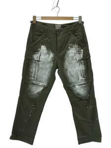 AVIREX◆ペンキ加工/FATIGUE PANTS/カーゴパンツ/M/コットン/カーキ/無地/6146105