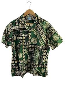 RJC◆90s/USA製/MADE IN HAWAII/アロハシャツ/半袖シャツ/XL/コットン/グリーン/開襟