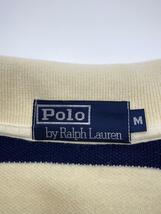 POLO RALPH LAUREN◆ポロシャツ/M/コットン/CRM/ボーダー_画像3