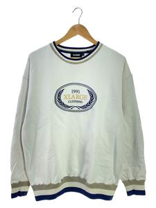 X-LARGE◆RIB LINE CREWNECK SWEAT/スウェット/S/コットン/WHT/101213012003