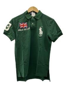 POLO RALPH LAUREN◆ワッペン/ポロシャツ/M/コットン/GRN