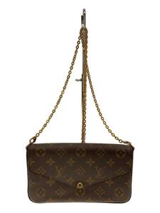 LOUIS VUITTON◆ポシェット・フェリシー_モノグラム・キャンバス_BRW/PVC/BRW