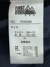 FIRST DOWN◆MA-1/リバーシブルダウンジャケット/XL/ポリエステル/NVY/F542006_画像4