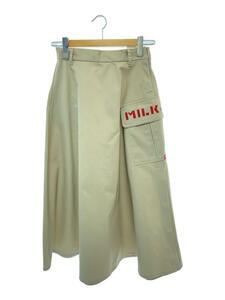 MILK FED.◆CARGO POCKET FLARE SKIRT/one/ポリエステル/CRM/103211032002