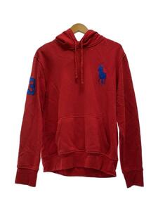 POLO RALPH LAUREN◆パーカー/M/コットン/RED/無地/4700467869/プルオーバーフーディー/レッド/赤