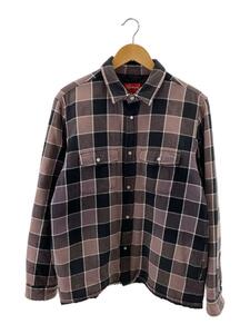 Supreme◆18FW/Quilted Faded Plaid Shirtジャケット/M/コットン/PNK/チェック