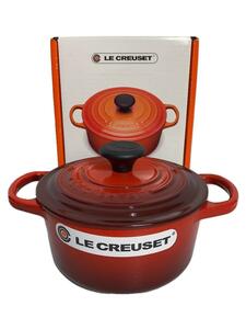 LE CREUSET◆シグニチャーココット/鍋/サイズ:16cm/RED