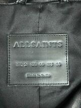 ALLSAINTS◆RYDER LEATHER JACKET/UK2/羊革/ブラック/WL013X_画像3