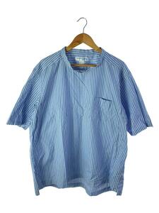 COMME des GARCONS SHIRT BOYS◆半袖シャツ/L/コットン/BLU/ストライプ