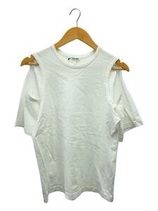 INSCRIRE◆23ss/Cut Outs Tee/半袖カットソー/38/コットン/WHT/無地/I23SSCUT6